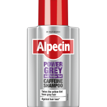 شامپو پاور گری آلپسین، اصل 🇩🇪، سایه خاکستری تازه و محافظت از ریشه مو – Alpecin POWER GREY Shampoo
