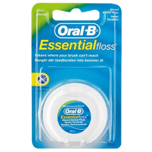 نخ دندان اورال-بی Essential Floss اصل 🇺🇸، ضد پلاک و مقاوم در برابر پارگی، Oral-B Essential Floss Waxed